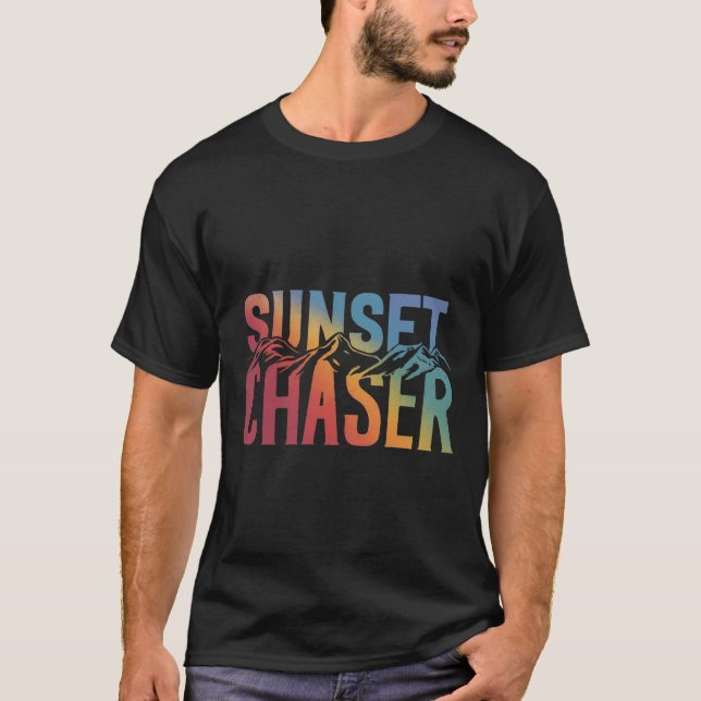 T-shirt Chasseur de coucher de soleil (Devant)