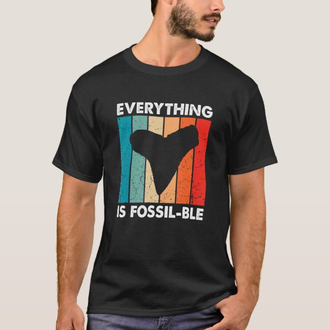 T-shirt Chasseur De Dents Fossil Pour Collecteur De Dents  (Devant)
