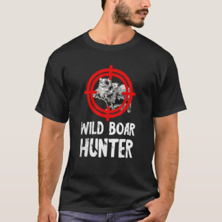 T-shirt Chasseur de sangliers rouges Cible de sangliers sa