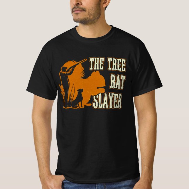 T-shirt Chasseur d'écureuils L'écureuil rétro Scaler de ra (Devant)