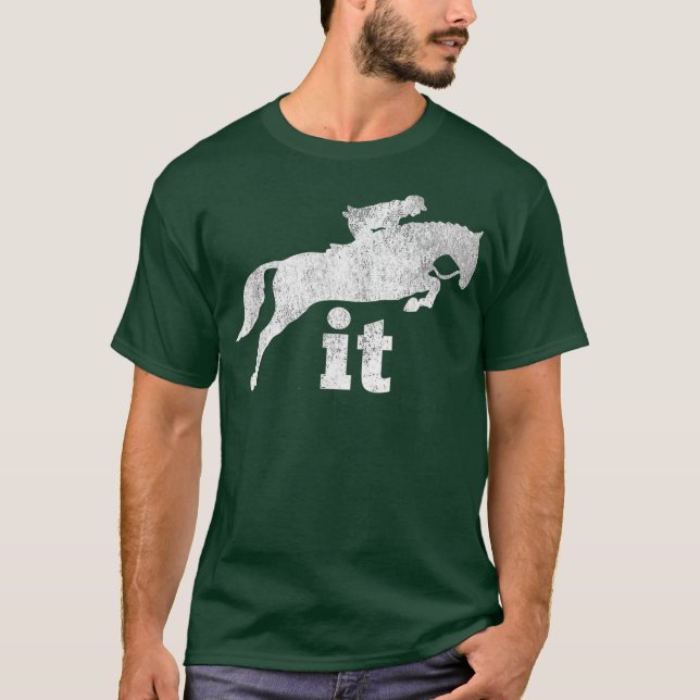 T-shirt Chasseur Jumper Jumping Cheval anglais équestre (Devant)