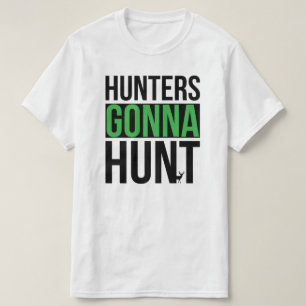 T-shirt Chasseurs amusants pour hommes à la chasse aux ch