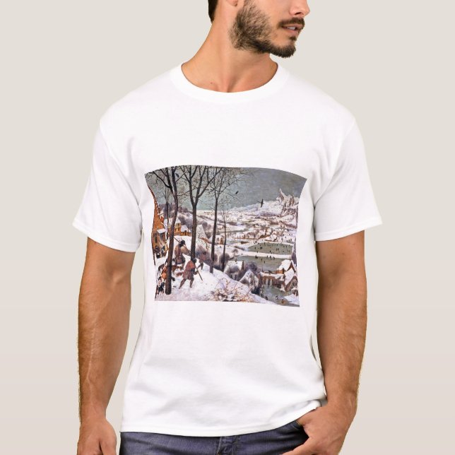 T-shirt Chasseurs dans la neige, Pieter Bruegel l'Ancien (Devant)