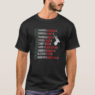 T-shirt Chasseurs de cerfs de Noël amusants Père Noël Vian
