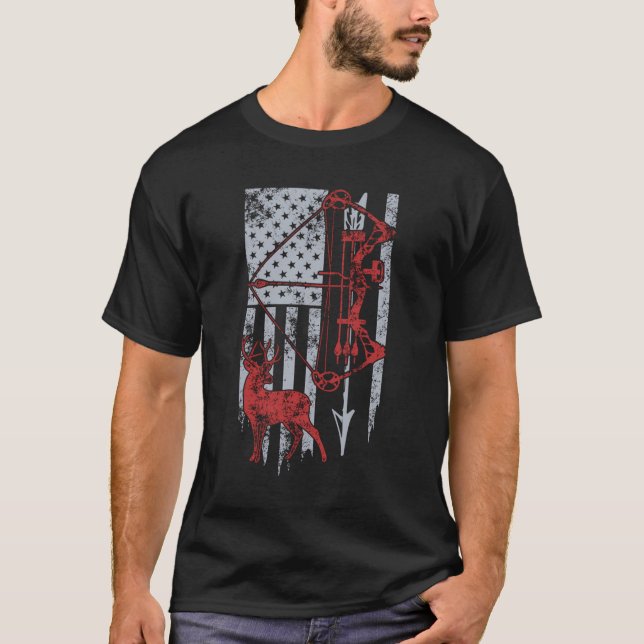T-shirt Chasseurs de Drapeaux de Chasse aux Cerfs (Devant)