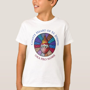 T-shirt Chaste Heart of St. Joseph Design en verre tendu