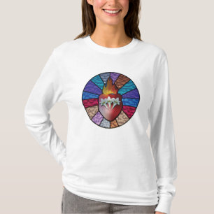 T-shirt Chaste Heart of St. Joseph : Version en verre tend