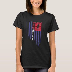 T-shirt Chat 4 juillet Meowica Merica Hommes États-Unis Fl