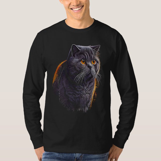 T-shirt Chat 8 Shorthair britannique (Devant)