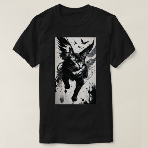 T-shirt Chat à ailes brosse