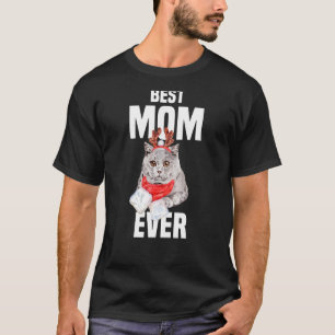 T-shirt Chat à cheveux court britannique mignon avec costu