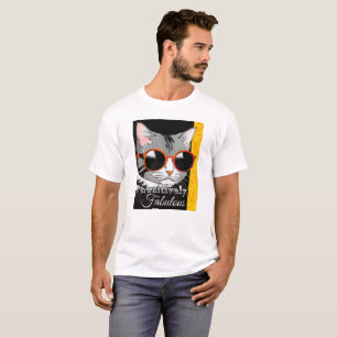 T-shirt Chat à la mode