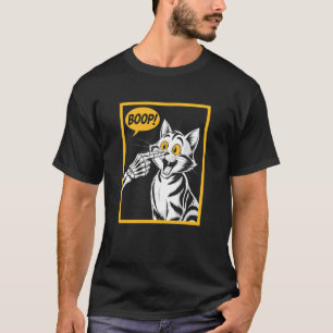T-shirt Chat à main squelettique de style BD Boop Mignon S
