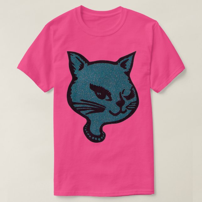 T-shirt Chat à voilure bleue (Design devant)