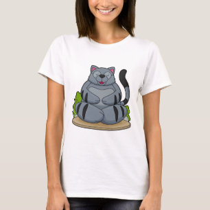 T-shirt Chat à Yoga Fitness