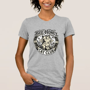 T-shirt Chat abeille miel drôle Graphique - Club Chat abei
