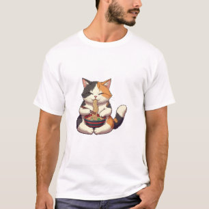 T-shirt Chat Adorable Profitant Du Ramen