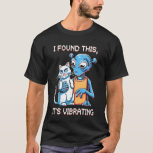 T-shirt Chat Alien Pixel Rétro SciFi Humour 3