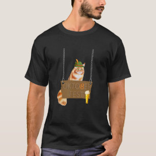 T-shirt Chat allemand drôle avec une bière Oktoberfest