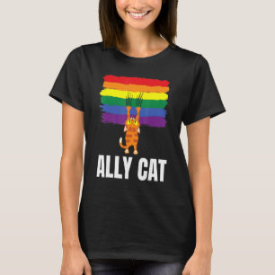 T-shirt Chat allié coloré Chat LGBT