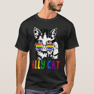 T-shirt Chat Allié Drapeau Fierté Lgbt Fierté Gay Arc-en-c