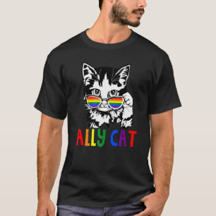 T-shirt Chat Allié Drapeau Fierté Lgbt Fierté Gay Arc-en-c