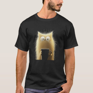 T-shirt Chat amateur de café Mignon Minou Fluffy Café du m