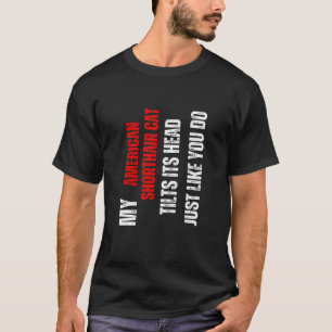 T-shirt chat américain American Shorthair mon chat américa