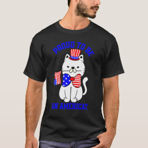 T-shirt Chat Américain Coloré Avec Noeud Papillon Fier D'ê