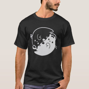 T-shirt Chat Amour Yin Yang Vibes Feline Yoga QiGong Ying