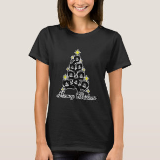 T-shirt Chat Amoureux des chats noir de Noël drôle