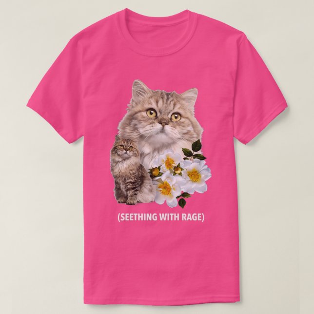 T-shirt Chat amusant avec la rage Sarcastique Kitty (Design devant)