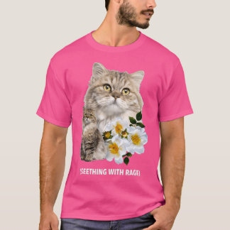 T-shirt Chat amusant avec la rage Sarcastique Kitty