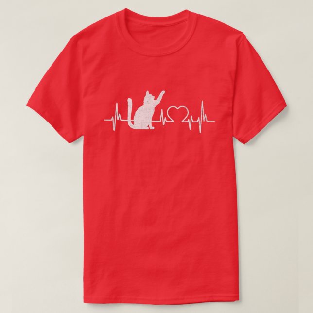 T-shirt Chat amusant pour les femmes - Meowy mignon coeur  (Design devant)
