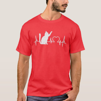 T-shirt Chat amusant pour les femmes - Meowy mignon coeur 