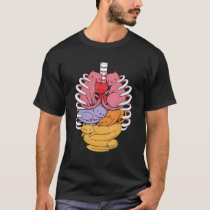 T-shirt Chat anatomique de rayons X d'anatomie humaine Ana