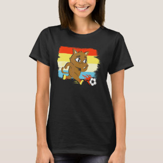 T-shirt Chat Animal Jouant Au Football