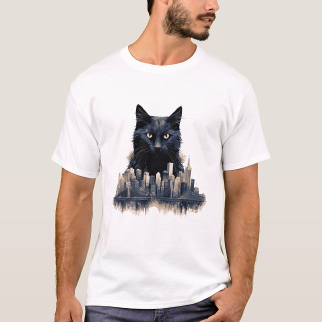 T-shirt Chat Animaux de compagnie Beauté Nature Découverte (Devant)