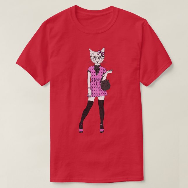 T-shirt Chat anthropomorphique 7 (Design devant)