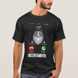 T-shirt Chat Appelle Feline Kitten Adorable Kitty Novelt