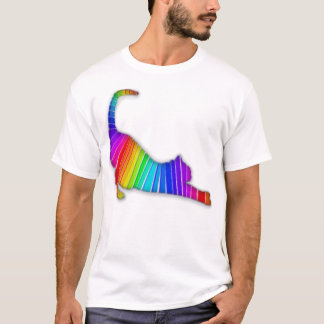 T-shirt Chat arc-en-ciel