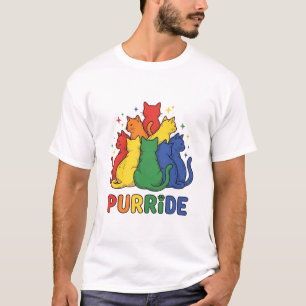 T-shirt Chat arc-en-ciel vintage Purride Vector Design_1