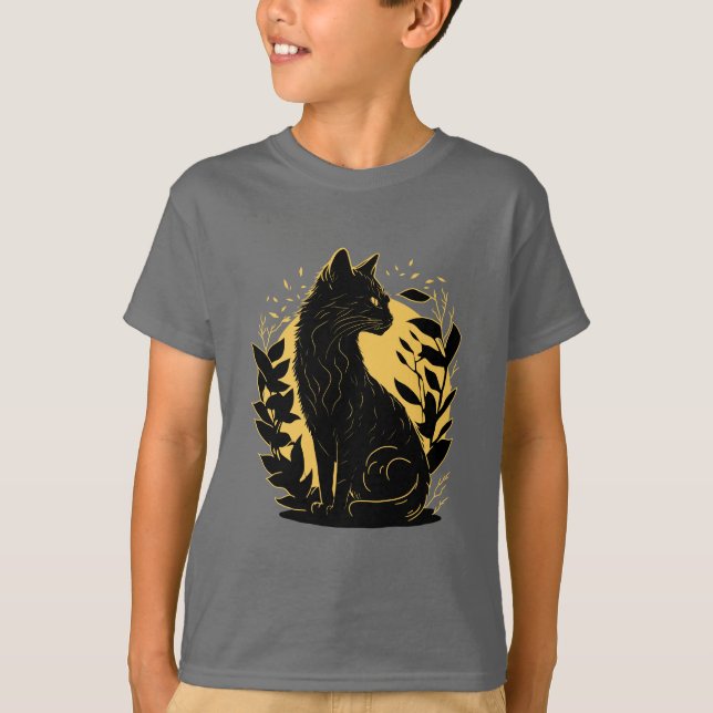 T-shirt Chat assis (Devant)