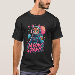 T-shirt Chat Astronaute Miaou Raws Espace Chat Graphique p