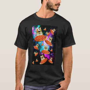 T-shirt Chat Astronaute Pizza Spatiale Kitten Sarcasme Nou