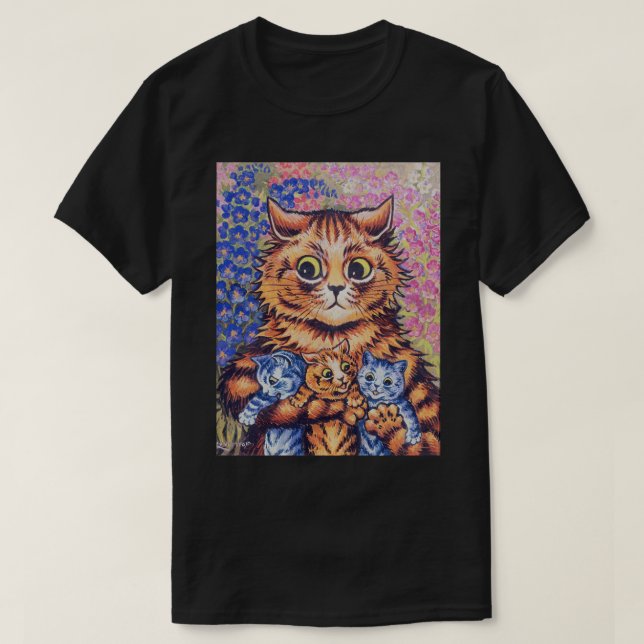 T-shirt Chat aux chatons, Louis Wain (Design devant)