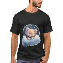 Chat aux doux rêves dormant sur une nuit nuageuse