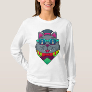 T-shirt Chat aux échecs avec pièce d'échecs Pawn