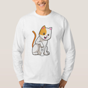 T-shirt Chat aux échecs avec pièce d'échecs Pawn
