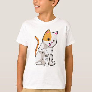T-shirt Chat aux échecs avec pièce d'échecs Pawn